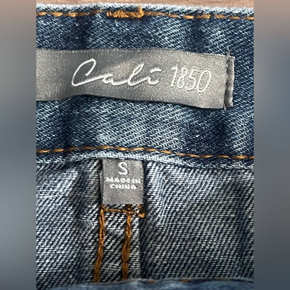 Cali 1850 Denim Mini Skirt with Studded Details - Picture 6 of 11
